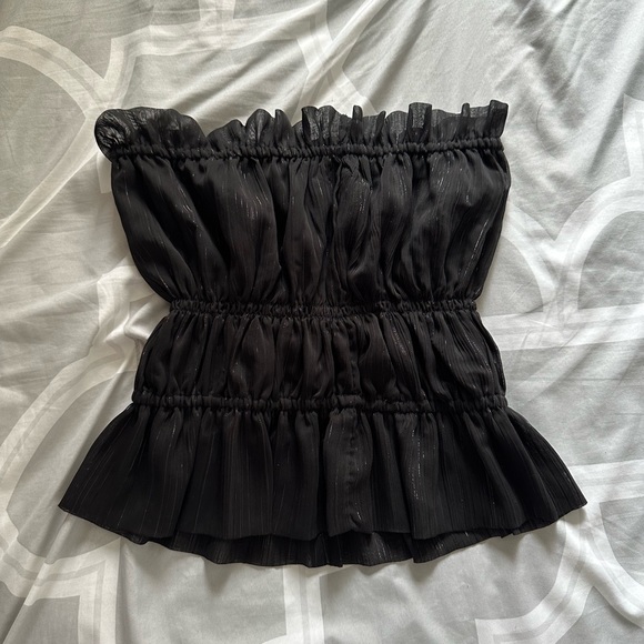 WAYF deya smocked strapless top - Picture 2 of 4